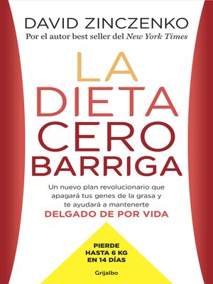 cover image of La dieta cero barriga